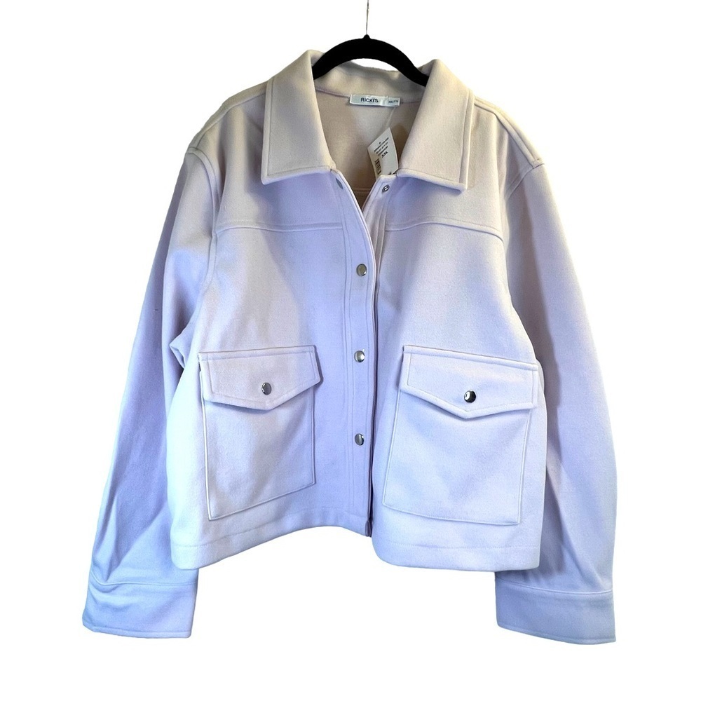 Ricki's Woman’s Cropped Shacket Size XXL Lilac